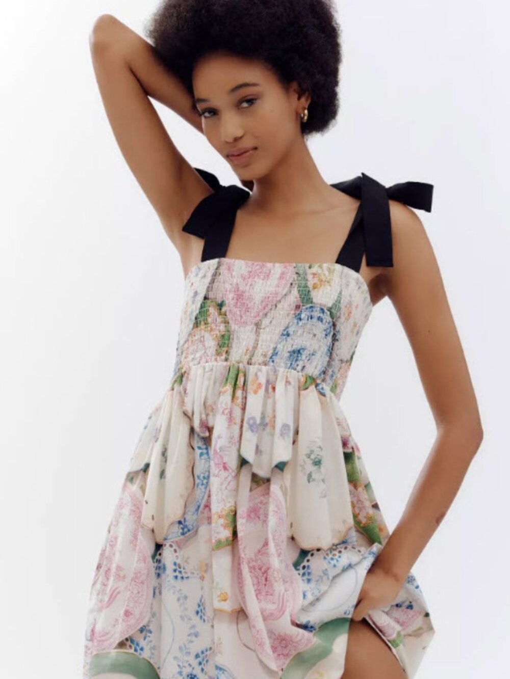Rachel Antonoff Mindy Dress Floral China Plates with Ants NWT